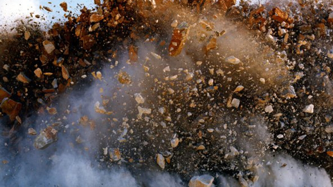 Naoya Hatakeyama. Blast #15 from a series of 17 chromogenic prints. 8 in. x 10 in (20.32 cm x 25.4 cm). San Francisco Museum of Modern Art, promised gift of Kurenboh © Naoya Hatakeyama, courtesy Taka Ishii Gallery
