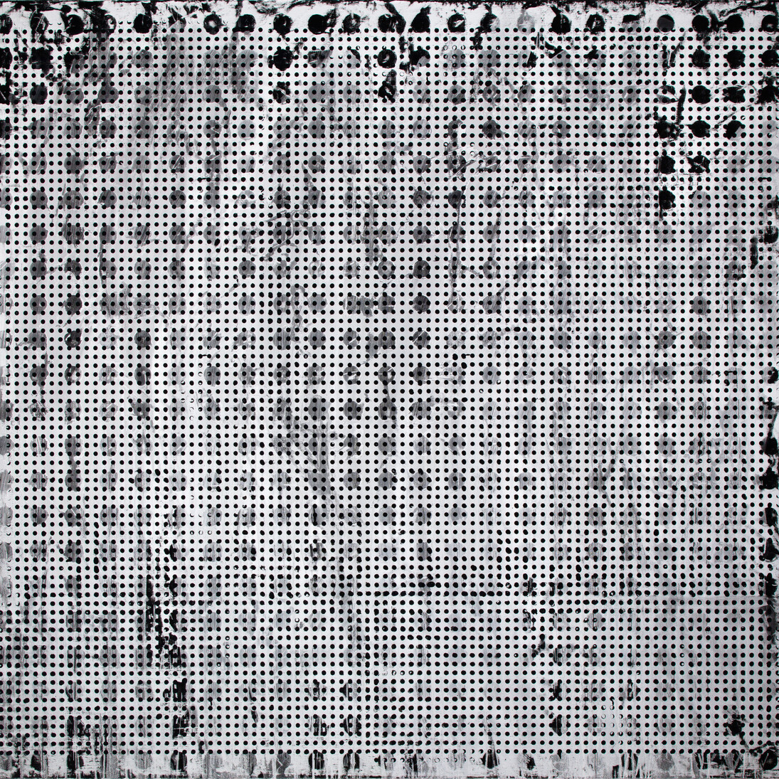 Jacqueline Humphries, Alpha, 2014, Oil on linen, 90 x 100 inches (228.6 x 254 cm). Courtesy the artist and Greene Naftali, New York