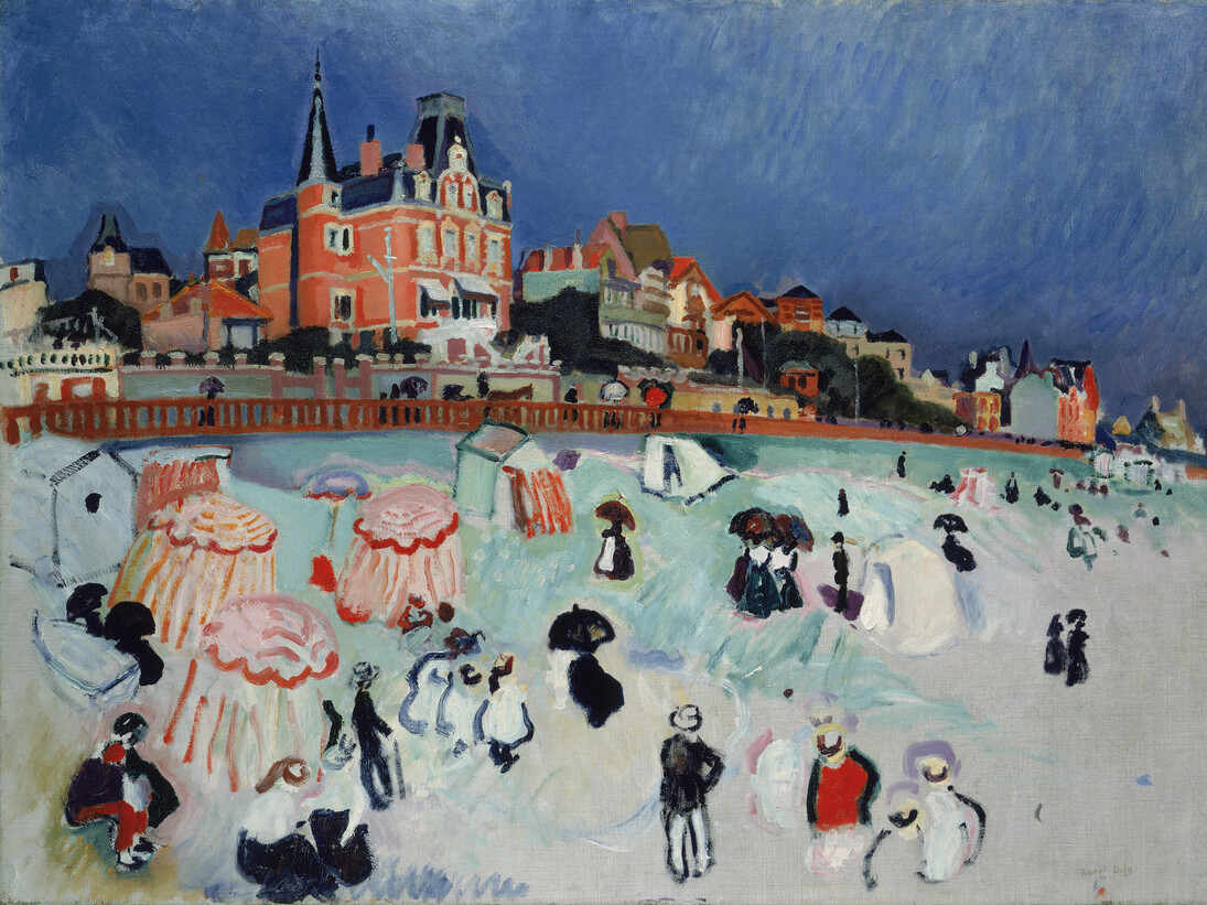 Raoul Dufy, La playa de Sainte-Adresse, 1906, óleo sobre lienzo, 76 x 97 cm, Arp Museum Banhof Rolandseck / Sammlung Rau für UNICEFF ©Peter Schälchli, Zürich ©Raoul Dufy / VEGAP / Madrid, 2015