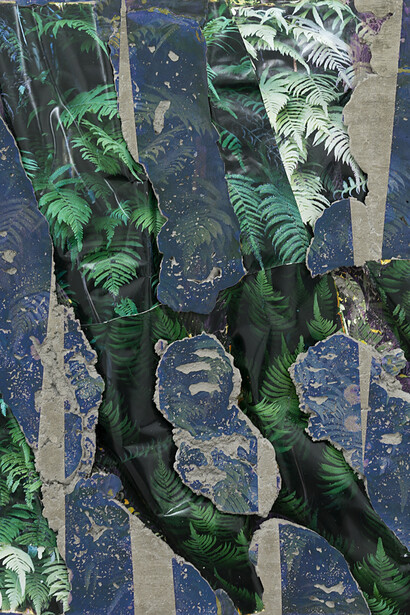 Letha Wilson, Hawaii Ferns Green (2014) Unique C-prints, concrete transfer, concrete, aluminum frame cm. 87.63x72.39x5.08 (in. 34 1⁄2x28 1⁄2x2 )