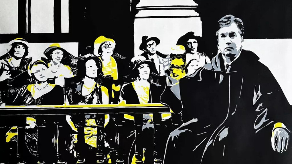 William Evertson, Brett's nightmare: a jury of his peers, 2024. Courtesy of Childs Gallery