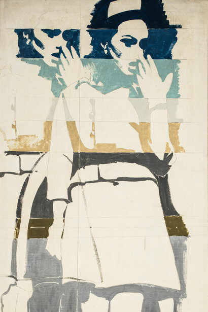 Giosetta Fioroni, Una donna in silenzio (détail), 1964. Avec l'aimable autorisation de la Galleria d'Arte Maggiore