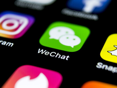 Iconos de redes sociales, entre ellas WeChat