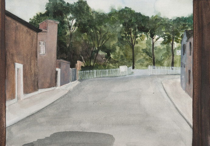 Fionna Murray, Blow Up 9  2014 watercolour on paper 14.6 x 21cm