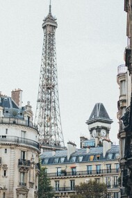 View of Eiffel Tower in Paris, France
