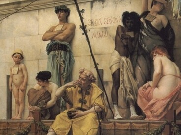 Gustave Boulanger, Il mercato degli schiavi, 1882, collezione privata