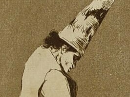 Detalhe de «Aqueles pos...trouxeram estes lodos» (Capricho 23), Goya