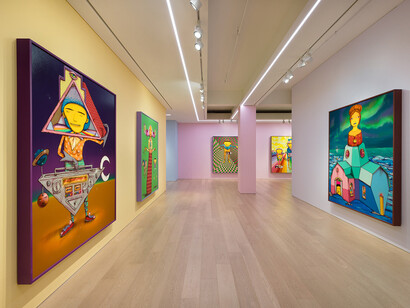 Osgemeos, Portal of dreams, exhibition view. Courtesy of Lehmann Maupin