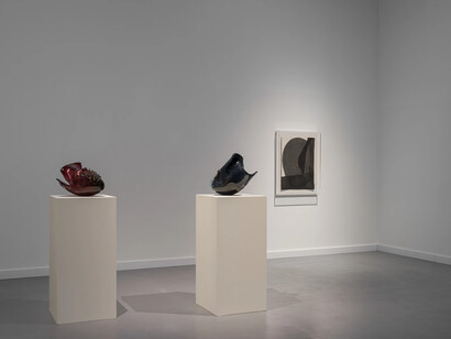 Ali Kaaf, The fire’s edge, exhibition view. Courtesy of Ayyam Gallery