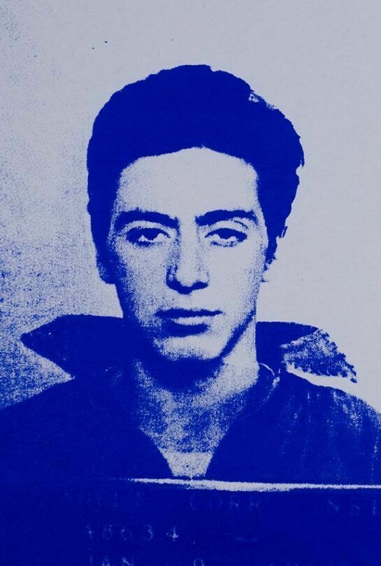 Russell Young, Al Pacino - from the 'pig portrait' series, light blue and blue