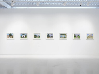 Dick Frizzell, The weight of the world, exhibition view. Courtesy of Gow Langsford Gallery