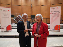 Franca Fossati Bellani con il maestro Claudio Scimone per una serata musicale benefica