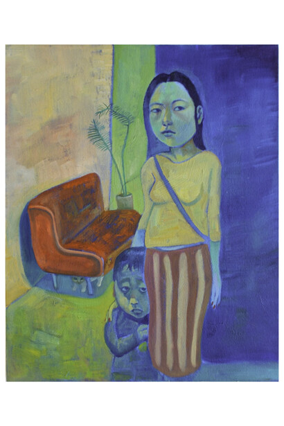 Xiangni Song, Mother, oil on canvas, 20x16 inches. Courtesy the artist and VillageOneArt, NYC