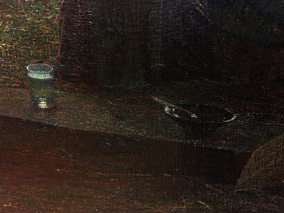 Giuseppe Pellizza da Volpedo, Sul fienile, dettaglio