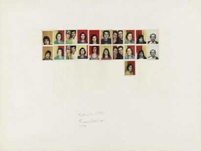 Vaccari, Photomatic d'Italia, 1974, photostrips collage on cardboard, cm.50x70