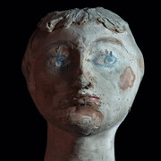Ilario Fioravanti, Donna con collana azzurra dipinta, 1990. Cortesia del Mart