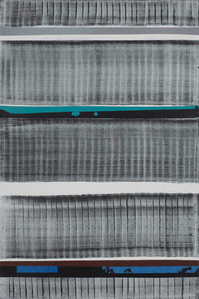 Juan Uslé, In kayak (Aral 5), 2015, vinyl dispersion and dry pigment on canvas, 46 x 31 cm