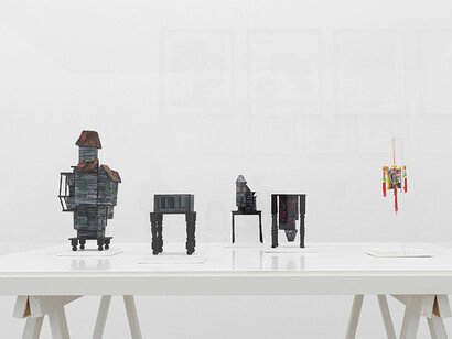 Richard Hawkins, Featuring 13 flamboyant fiends, exhibition view. Courtesy Galerie Buchholz