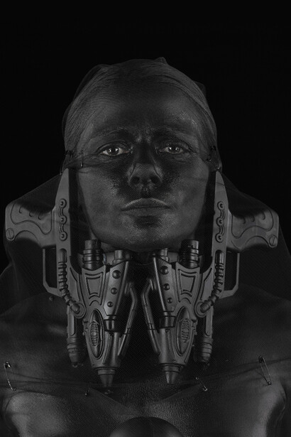 Marco Bolognesi. The hope of Hadar, 2017, collage corporeo. Sendai City, The Truth, Biennale di Curitiba