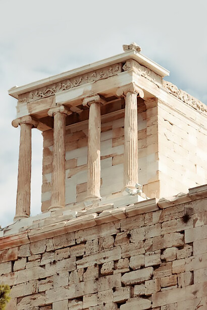 The Parthenon, a masterpiece of Doric design, dominates the Athenian skyline, showcasing the brilliance of ancient Greek craftsmanship