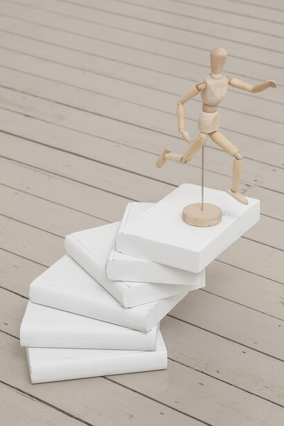 Richard Aldrich, Ballad of El Goodo, 2013-2014, Oil on wood and found object, Approx. 8 x 5 x 2 inches (20.32 x 12.7 x 5.8 cm). Copyright Richard Aldrich. Photo: David Regen. Courtesy Gladstone Gallery, New York and Brussels