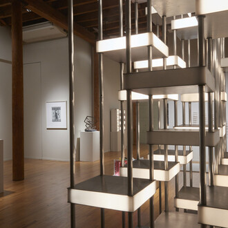 Installation view of Kinetic Masters & Their Legacy at Cecilia de Torres, Ltd., New York, 2019