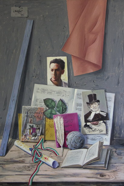 Giulio Ruffini, A Luca Zambrini, 1996 - Olio su tela