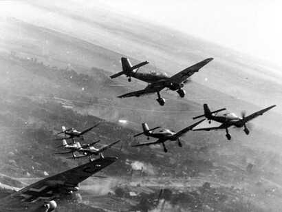 German Stuka dive bombers over the Eastern Front, World War II