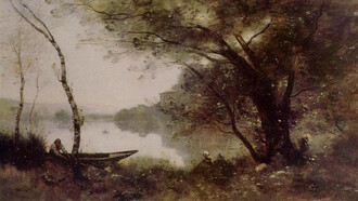 The Boatmen of Mortefontaine, 1865-1870 Jean Baptiste Corot