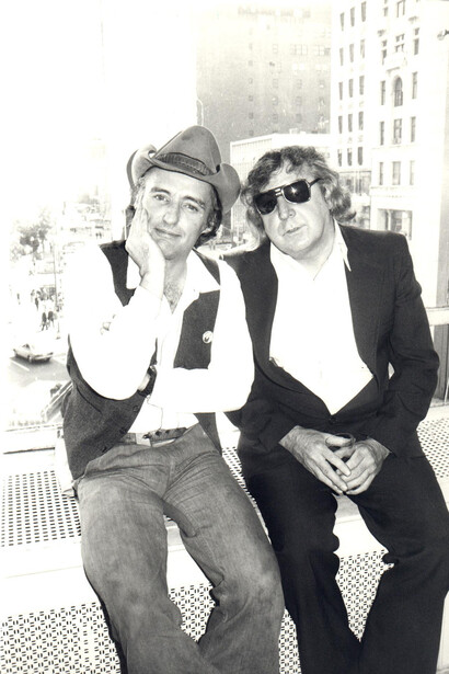 Andy Warhol, Dennis Hopper and Gerry Rothenberg. Courtesy of Hedges Projects