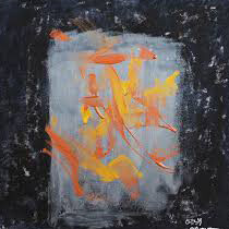 Electric Funeral (2025) — an original collaborative painting by Ozzy Osbourne and chimp Sophie, created to benefit Save the Chimps