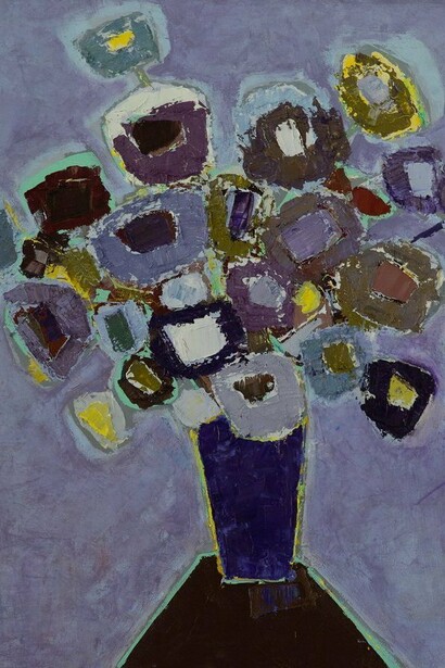 Bill Tansey, Lavender (detail), 2023.
Oil paint on canvas, 20x24. Courtesy of the artist and Robin Rice Gallery