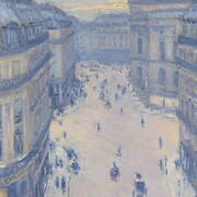 Gustave Caillebotte, Rue Halévy, uitzicht vanaf de zesde verdieping, 1878. Courtesy of Kunstmuseum