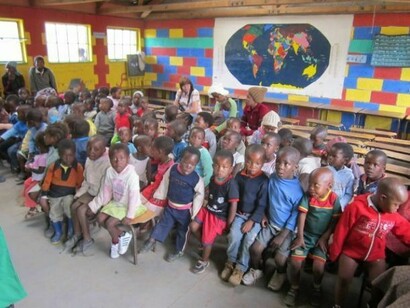 Group of children at school
