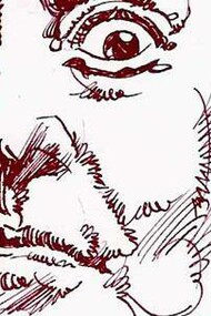 Ritratto di Carmelo Bene, penna e inchiostro su carta