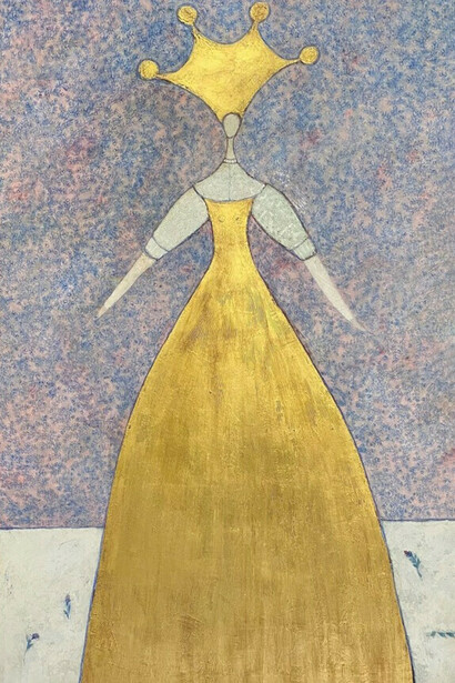 Tableau « Rosalía, nous serons toutes reines » par Daniela Meza Sigala inspiré par le livre 'Tendresse' de Gabriela Mistral
