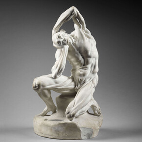 Anonymous, attributed to Michelangelo, Flayed man, 16th century. Courtesy of the Louvre Museum 