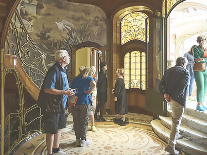 The Maison Hannon, the iconic Brussels Art Nouveau heritage building in the commune of Saint-Gilles