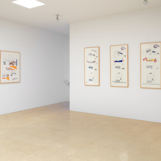 Diana Thater, Drawings 1999-2006, exhibition view. Courtesy of 1301PE Gallery