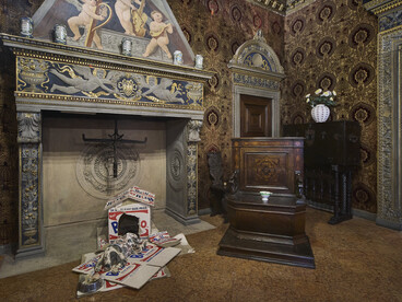 Ceramic works by Bertozzi & Casoni create a dialogue with the historic rooms of Museo Bagatti Valsecchi, Museo Bagatti Valsecchi in Milan, Italy