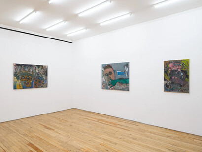 Reginald Madison, Lucid dreamer, exhibition view. Courtesy of Rachel Uffner Gallery 