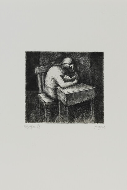 Henry Moore, Girl Doing Homework V