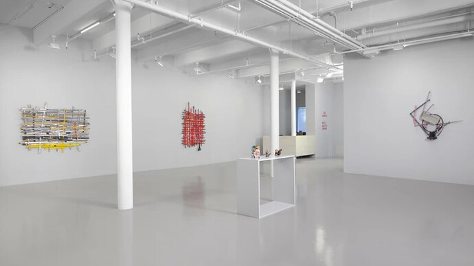 Eva Robarts, Bikes, bolts and brooms, exhibition view. Courtesy of Nicola Vassell Gallery