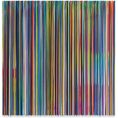 Markus Linnenbrink, HOWLONGCANYOUKEEPASECRET, 2022
epoxy resin and pigments on wood, 60x60 inches, 152.4x152.4 cm. Courtesy of the artist and Miles McEnery, NYC

