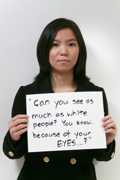 "¿Ves tanto como la gente blanca? Ya sabes, por tus ojos". Fotografía de la colección de la estudiante coreano-americana Kiyun Kim