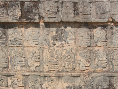 La plataforma de las calaveras, Chichén Itzá, México