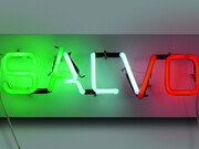 Salvo 1947-2015, Tricolore, 1972, Neon, 10 x 50 x 7.5 cm, 4 x 19 3/4 x 3 in (with panel, 20.5 x 60.5 x 9.5 cm). Courtesy Mazzoleni
