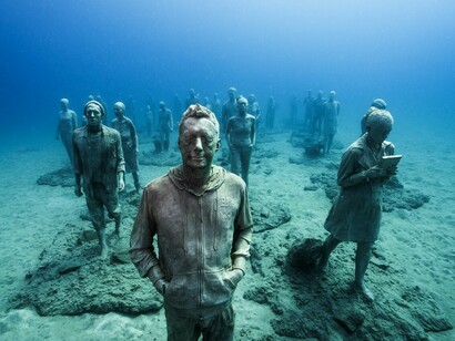 Museo Atlántico de Lanzarote. Estatuas bajo el agua