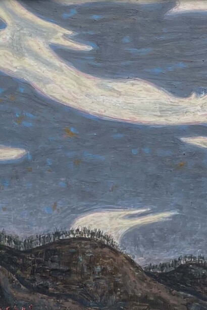 Nick Blosser, Clouds over rolling hills. Courtesy of PDX Contemporary Art