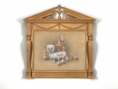 Mark Ryden Princess Praline's Procession, 2016 oil on panel 17 1/2 x 23 1/2 inches 44.5x 59.7 cm. Courtesy of Paul Kasmin Gallery